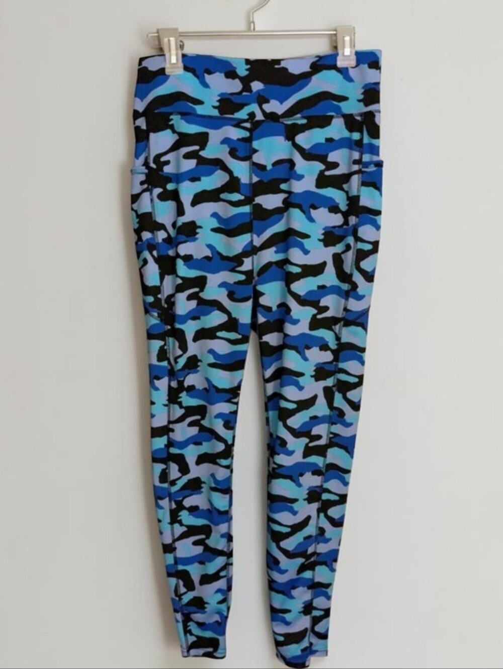 POP Fit Blue Camo Leggings Plus Size 2XL Activewear